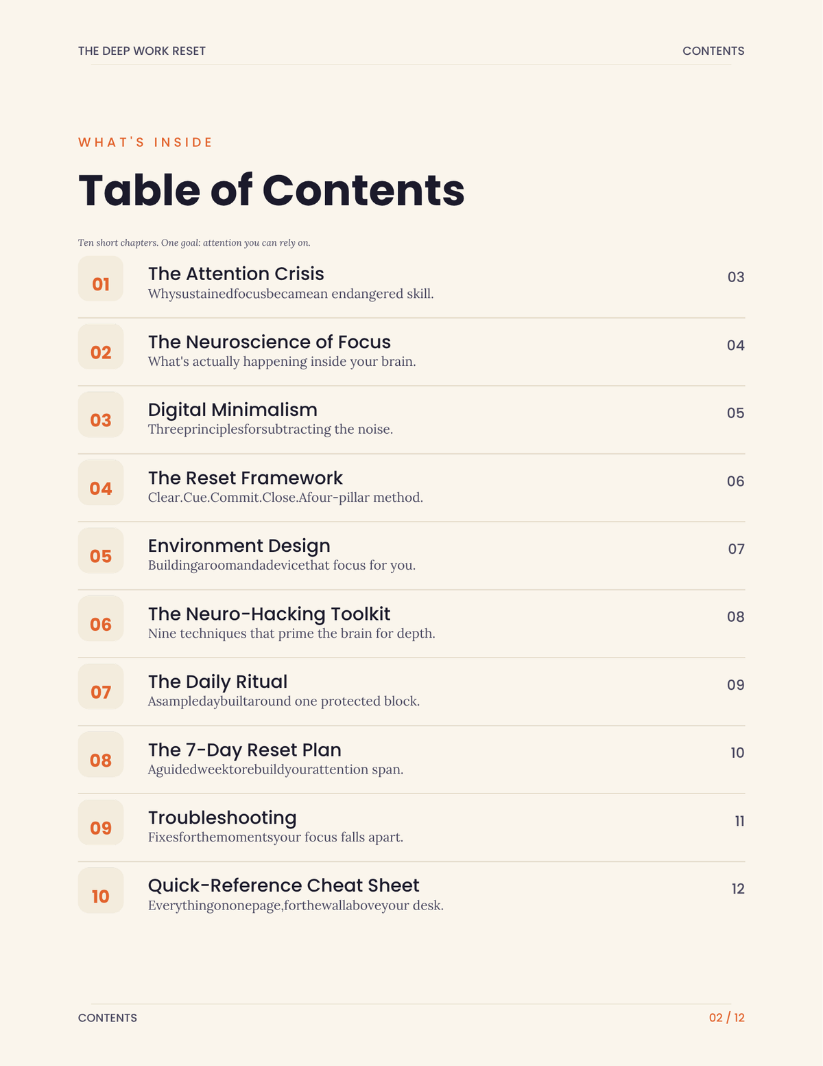 The Deep Work Reset - For digital minimalism and maximum focus